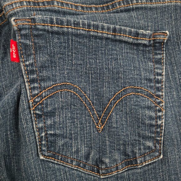 Women's Petite Levi's Perfectly Slimming Boot Cut 512 Jeans Size 14P Short - Picture 7 of 10